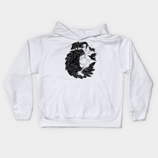 Crow Girl Kids Hoodie